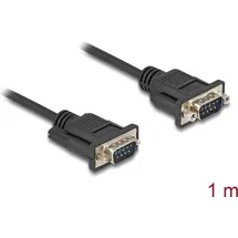 DeLock Seriell Kabel RS-232 D-Sub9 Stecker zu Stecker mit schmalem Steckergehäuse 1 m