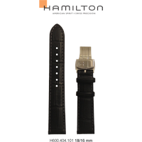 Hamilton Leder Rail Road Band-set Leder-schwarz-18/16 H690.404.101 - schwarz