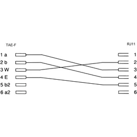 InLine InLine®, TAE-F Adapter, TAE-F Stecker auf RJ11 Buchse, für Import Telefone