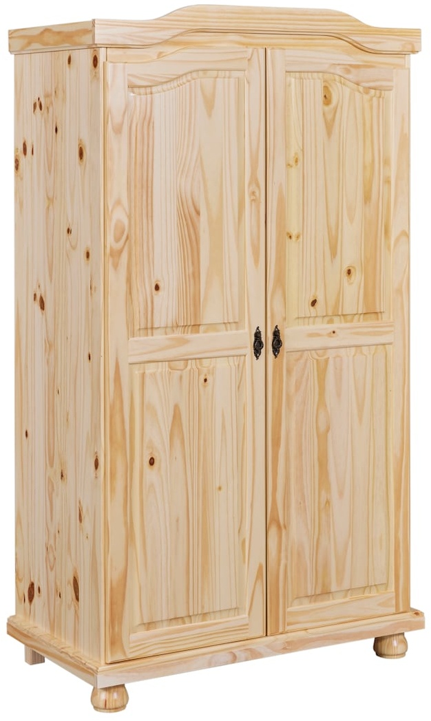 Inter Link Bauernschrank Hedda 2 Türen aus Kiefer Massivholz natur lackiert