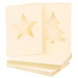 buttinette Recycling-Passepartoutkarten, Herz, A6 / C6, 10 Stück