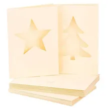 buttinette Recycling-Passepartoutkarten, Herz, A6 / C6, 10 Stück