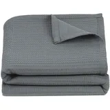ZOLLNER Kuscheldecke grau 150x200 cm, Oeko-Tex® Standard 100, Wohntextilien, Decken, Kuscheldecken