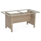 SonnenPartner Tischgestell Base-Polyrattan 150/80cm Al u/KS rustic-stream