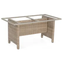 SonnenPartner Tischgestell Base-Polyrattan 150/80cm Al u/KS rustic-stream