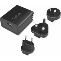 Logilink USB Travel Charger (10.50 W), USB Ladegerät, Schwarz