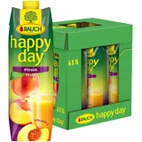 Rauch Happy Day Pfirsich | aus sonnengeriften Früchten | bringt den Sommer zurück | 6x 1l Tetra Prisma