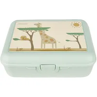 Sterntaler Kinderbrotdose Safari - Kindergarten Brotdose mit extra Snackbox - robustes Material - leicht zu reinigen - Lunchbox - perfekt für den Kindergarten & unterwegs, blassgrün