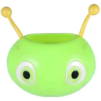BESPORTBLE Kinder Fahrradkorb Niedlichen Wurm Kopf Muster Fahrrad Roller Dreirad Vorne Lenker Korb für Jungen Mädchen Grün