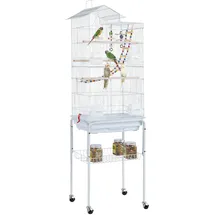 Yaheetech Vogelkäfig Vogelvoliere 46 x 35,5 x 158,5 cm Schwarz
