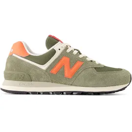 New Balance 574 Herren Dark Olivine/Flare 42