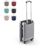 Easy Move ABS Hartschalenkoffer [ERGONOMISCH & SICHER] - Großer Trolley Koffer mit 360° Rädern, Zahlen Schloss - reisekoffer groß, hartschalenkoffer, Luggage (Silver Gray, 54cm) *