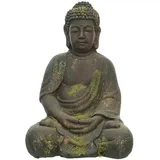 MARELIDA Meditierender Buddha Gartendeko für Außen Feng Shui Gartenfigur 30,5cm