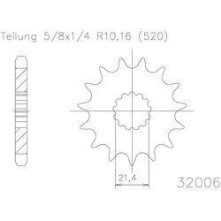 ESJOT Kettenritzel, 15 Zähne