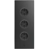 Caressi Schuko-Steckdose 3ST29 Schwarz 3 St.