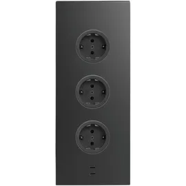 Caressi Schuko-Steckdose 3ST29 Schwarz 3 St.