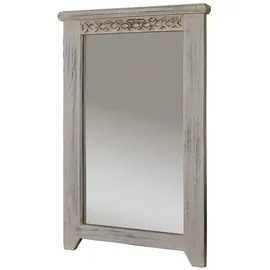 Massivmoebel24 Spiegel Mango / Akazie 60 x 3 x 90 cm Weiß