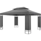 [en.casa] Pavillon Lanciano 400x300x265cm Dunkelgrau