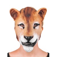 Maskworld Löwin Halbmaske aus Latex - Verkleidung für Halloween, Karneval & Motto-Party