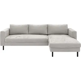 TRENDMANUFAKTUR Ecksofa Cord 2-Sitzer Grau