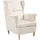 Beliani Ohrensessel ABSON Cord 68 x 95 x 73 cm Hellbeige