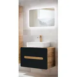 Lomadox NEW-LUTON 2-tlg. Anthrazit mit Wotan Eiche