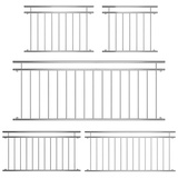 Melko - Balkon 90x184 Edelstahl Stabgeländer Sicherheitsgitter Absperrgitter