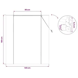 vidaXL Rollo Natur 140 x 160 cm Bambus/braun