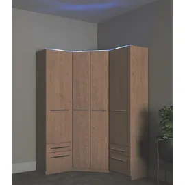 Priess Wäscheschrank Barcelona 48 x 193 x 36 cm Braun/Beige