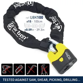 Urban U8K100 Schwarz/Yellow Kettenschloss