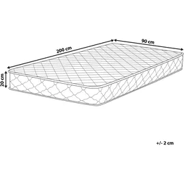 Beliani Taschenfederkernmatratze DUO 90 x 200 cm H2/H3