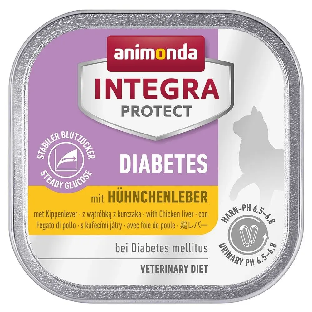 Animonda Integra Protect Cat - Schale Diabetes mit Hühnchenleber 16x100g