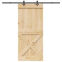 vidaXL Narvik rechts 100 x 210 cm Natürlich/Schwarz
