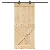vidaXL Narvik rechts 100 x 210 cm Natürlich/Schwarz