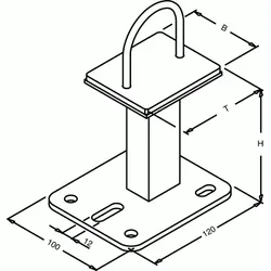 Zehnder Zubehör Hub-Fußkonsole HFK 2/1 754211