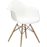 Vitra Stuhl Eames Plastic Armchair DAW 83x63x59 cm, Gestell:  eichefarbig, Designer Charles & Ray Eames