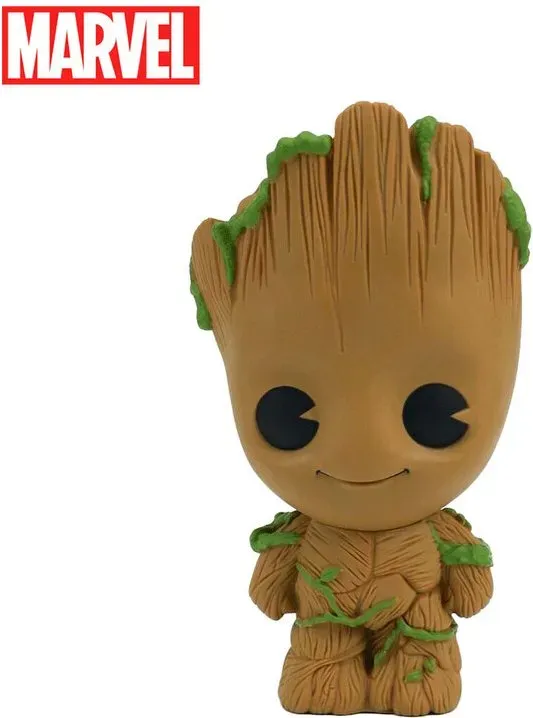 1 Stk. Marvel Groot Spardose Offiziell lizenzierte Münzbank Figur Sparbüchse Niedliche Cartoon 3D PVC Stereo Sammelfigur Schreibtisch-Organizer Heimdekoration Wasserdicht Bruchsicher Dekoratives Geschenk