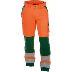 DASSY® Buffalo Warnschutz Bundhose mit Kniepolstertaschen - neonorange/flaschengrün - 48