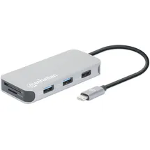 Manhattan USB-C 8-in-1-Dockingstation mit Power Delivery