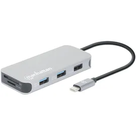 Manhattan USB-C 8-in-1-Dockingstation mit Power Delivery