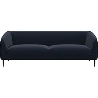 FLEXLUX 3-Sitzer Belle Designsofa, Couch, bequem durch Kaltschaum im Sitz, Skandinavisches Design, In hochwertiger Verarbeitung blau