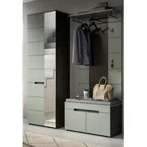 inn.furn Cooper Garderobe Set 160 x 190 x 37 cm Salbei/Grün/Grau