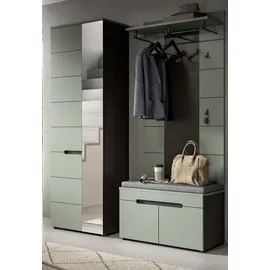 inn.furn Cooper Garderobe Set 160 x 190 x 37 cm Salbei/Grün/Grau