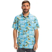 QUIKSILVER Safe Paradise Kurzarmhemd - Blue Naturama 32X32 -