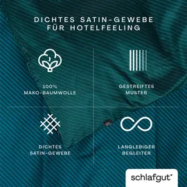 schlafgut Woven Fade Bettwäsche Kissenbezug 80x80 cm | blue-deep-black - blau