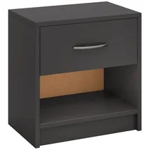 Costway Nachtschrank 38,5 x 28 x 40,5 cm Grau