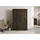 MASSIVMOEBEL24.DE Kleiderschrank Mango 140 x 200 x 65 cm Grau