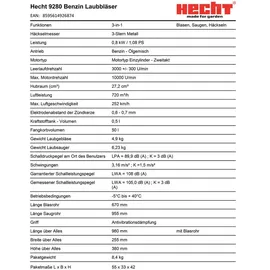 Hecht Laubbläser Benzin 9280