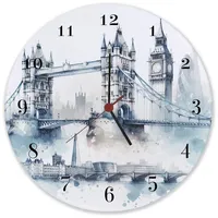 Speecheese Wahrzeichen London Wanduhr aus Glas Big Ben Tower