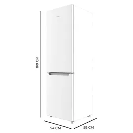 Cecotec Bolero CoolMarket Combi 250 White E Kühl-Gefrierkombination (250 l, 1800 mm hoch, Weiß)